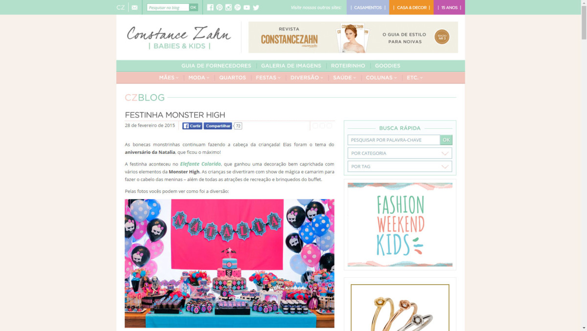 Constance Zahn - Festinha Monster High